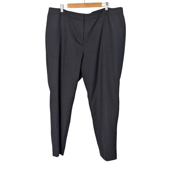 Talbot's Women's Plus Sz 20W Navy Polka Dot Wool Dress Pants Lined Slim Leg - Picture 1 of 6